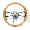 thumbnail image 1 of Steering Wheel Oak & Billet Chevy Bowtie Full Kit 1955-56 Bel Air, Nomad, 1 of 1