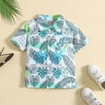 thumbnail image 2 of BJUTIR T Shirts For Boys Girls Short Sleeve Leaf Prints Beach Style Gentleman T Shirt Tops, 2 of 9