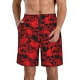 thumbnail image 1 of Fotbe Red Skulls 3 Trajes de Baño Estampados para Hombre, Shorts de Verano de Secado Rápido, Ropa de Playa, Bañadores-Large, 1 of 6