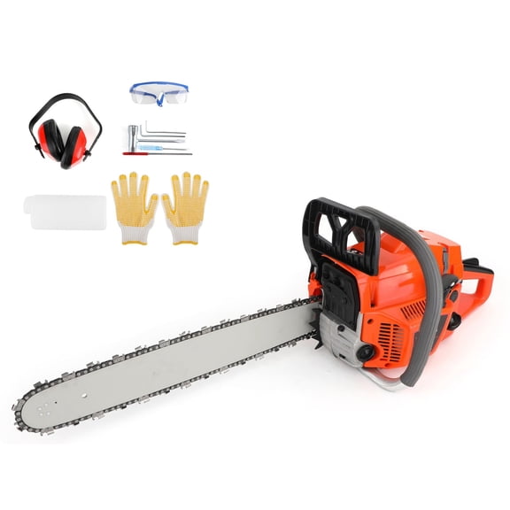 Gasoline Chainsaw with 20 in. Bar 52CC Engine 2-Cycle Gas Powered Chainsaw for Farm/Garden/Ranch/Firewood