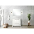 thumbnail image 3 of 36 In. Bathroom Vanity In White - Marble Counter, Brushed Nickel Faucet, Finish Bath 36" X 20" Cultured Marble, Spacious Storage Cube, 3 of 4
