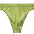 thumbnail image 4 of oelaio Mens Briefs See Through Mesh Thong Lingerie Lightweight Breathable Bikini Panties Transparent Underwear Green XXL, 4 of 4