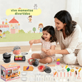 thumbnail image 4 of Juguete De Cocina Para Niños Kits De Utensilios Comida Malubero, Rosa con Negro, 4 of 5