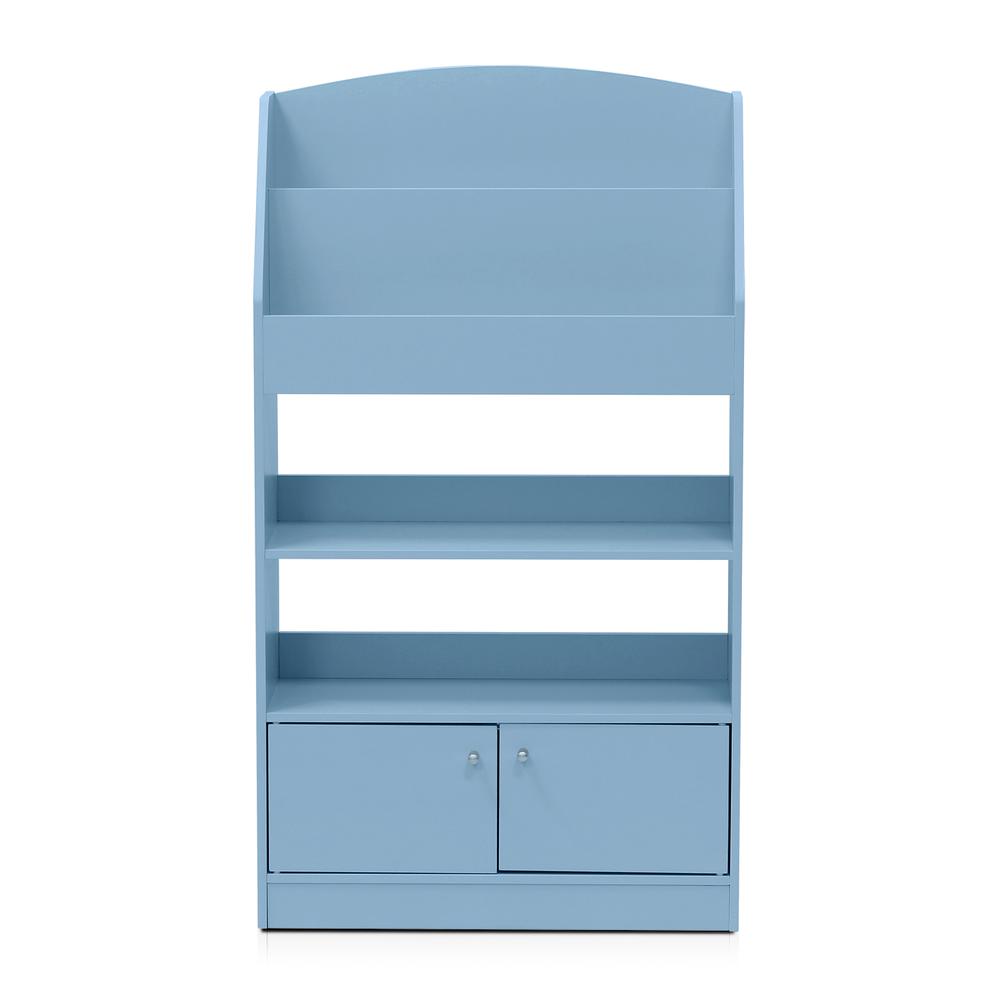 Furinno KidKanac Kids Bookshelf, 4 Tier with Cabinet, Blue - image 3 of 3