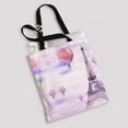 thumbnail image 2 of PKQWTM Hot Air Balloon Paris Eiffel Tower Canvas Shoulder Bags Handbags Tote Bags Shopping Bag, 2 of 2