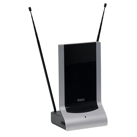 RCA Amplified Indoor HDTV Antenna with SmartBoost Technology, NextGen TV, Compatible to Deliver Stunning 4K Ultra HD Picture and Quality Sound, 6â Built-In Coax Cable