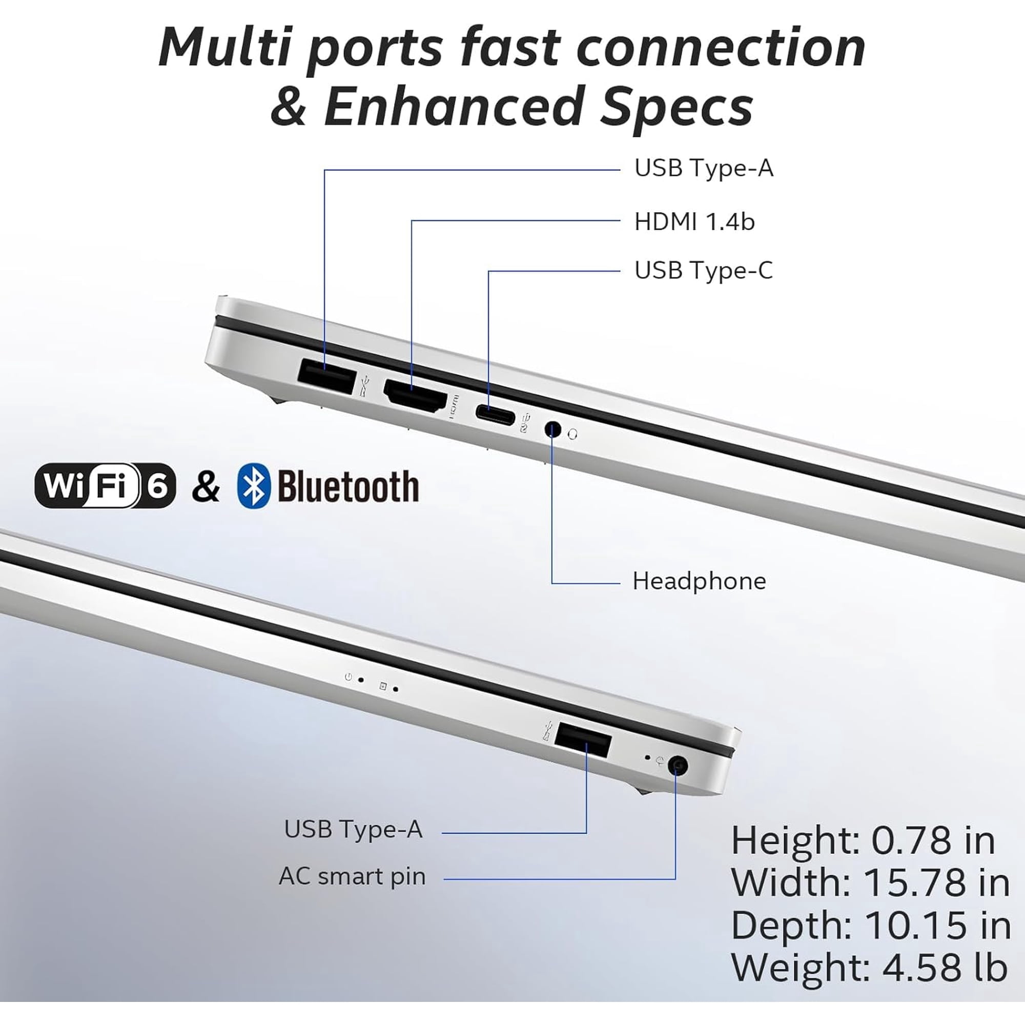 HP 17 Flagship laptops, AMD Ryzen 5 7430U(Up to 4.3GHz), 17 inch 250 Nits FHD IPS Display, 12 GB RAM, 512 GB SSD, Wi-Fi 6, Copilot-AI, Long Battery Life, Windows11 Pro