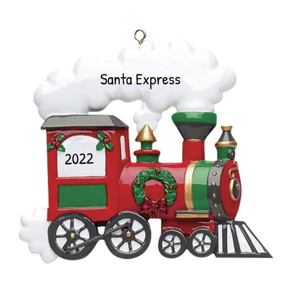 Personalized Locomotive Train Ornament 2024 - Train Christmas Ornaments, Train Engine Ornament, Polar Express Train Ornament, Christmas Tree Trains - Santa Express - Free Customization
