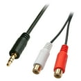 thumbnail image 3 of Wideskall 6 Feet 3.5mm Male to 2 RCA Female Stereo Audio Cable Pack of 5, Black, 3 of 3