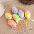 thumbnail image 6 of Ympkerial Foam Egg Cake Picks 6 Pack Glittery Easter Tree Stakes Floral Arrangement Inserts with Decorative Twigs Colorful Easter Egg Decorations, 6 of 9