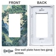 thumbnail image 3 of Yayeee Rocker Switch Wall Plate 3-Gang 6.5"x4.6" Home Decorative Outlet Cover, Retro Tree, 3 of 6