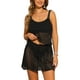 thumbnail image 1 of INSPIRAR CHIC Conjunto de Dos Piezas de Ganchillo para Mujeres, Cubiertas de Playa, Top Corto de Punto Hueco y Falda XL Negra, 1 of 6
