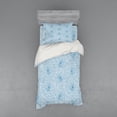thumbnail image 1 of Ambesonne Blue Bedding Set 3 Pcs, Blooming Romance, Twin, Blue, 1 of 3