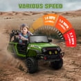thumbnail image 5 of Qaba 12V Ride on Truck, Battery Powered Electric Car for Kids with Parent Remote, 4 Suspension Wheels, Music Horn LED Lights, Green, 5 of 9