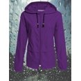 thumbnail image 3 of Chubasquero Avoogue, ligero, impermeable, para pesca, color morado, XL, para mujer, 3 of 6