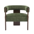 thumbnail image 2 of Fauteuil d'appoint Noble House moderne en velours, vert olive, 2 of 9