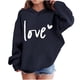 thumbnail image 1 of Sudadera con capucha y estampado de corazón de San Valentín, sudadera de manga larga para niños y niñas, chaqueta para niñas de talla mediana y grande., 1 of 7