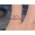 thumbnail image 4 of HeartsAndYou 1.1ct Natural Peach Morganite Bamboo Design Engagement Ring 14k SOLID Rose Gold, 4 of 9