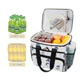 thumbnail image 2 of FORMRS Insulated Cooler Bag 24 Cans Capacity Soft Leakproof Lunch Box with Side Pockets, Cartoon Snowmen, 2 of 7