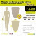 thumbnail image 3 of Maceta moderna para exteriores cónica grande 76 cm de alto PRISMA de Polietileno ultra ligera Artego Japi, 3 of 7