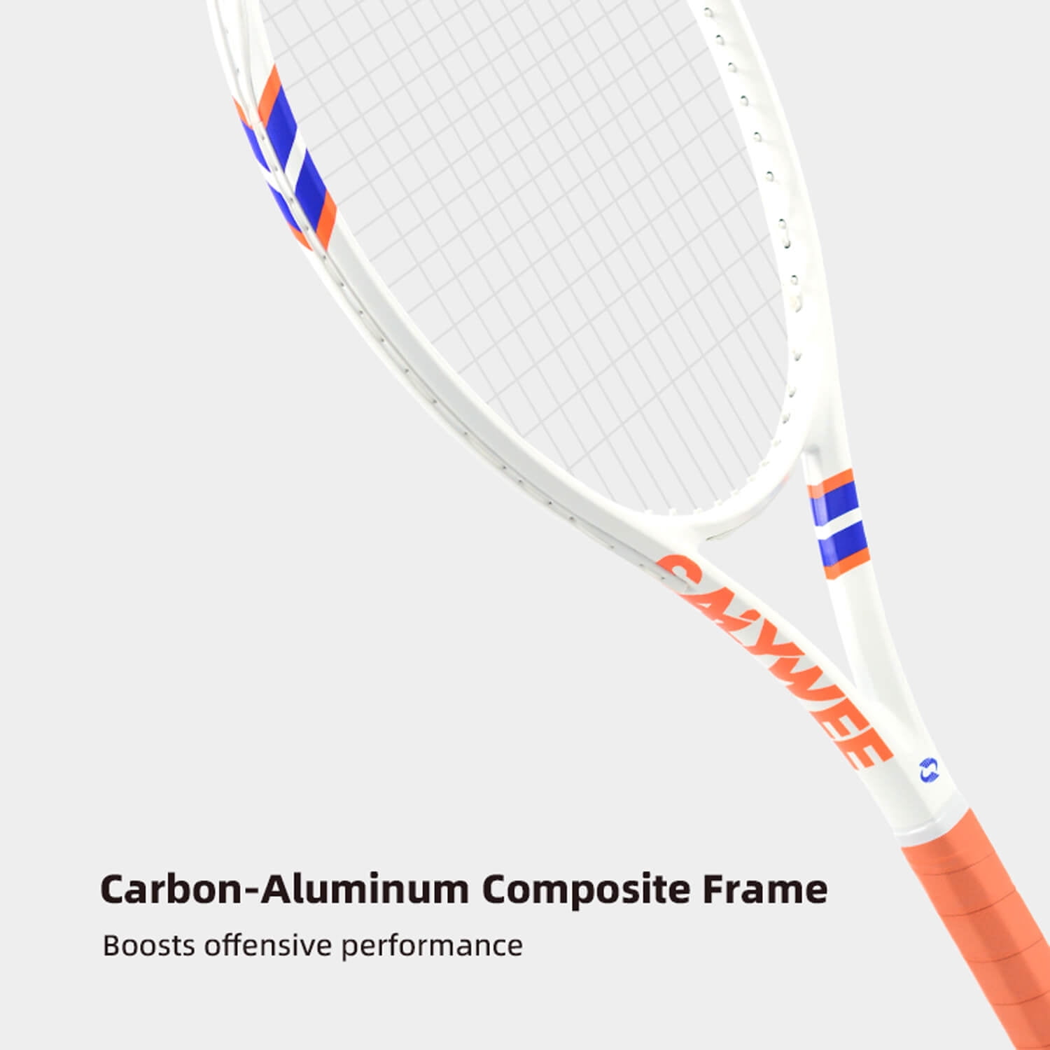 SALYWEE POWER 2.0 Adult Tennis Racket - Carbon Fiber Composite, 16×19 Strung Pattern, Simple & Elegant Design, Free Bag Included