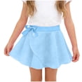 thumbnail image 2 of Falda de verano para niños con lazo, suelta, lisa, para deportes de ocio, corta, de poliéster, 2 of 6