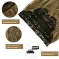 thumbnail image 3 of MORICA Clip in Hair Extension 20 Inch 6PCS Natural Long Wavy Curly Hairpieces for Women Thick Synthetic Fiber Double Weft Hair Full Head, 3 of 5