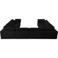 thumbnail image 5 of Maklaine Contemporary Black Linen Fabric Deluxe Modular Sectional Sofa, 5 of 6