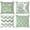 Sage Green, variant on Blue Pillow Covers 18x18 Set of 4, Geometric Throw Pillow Covers - Decorative Couch Pillow Cover for Sofa, Cushion Case Outdoor Home Decoration