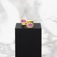 thumbnail image 2 of Anillo para Mujer con Cristal Fino Swarovski en forma de Oval–  Bañado en Oro 14k– Anillo Elegante y Brillante-Aretes de Mujer de Moda, Joyería para Mujer de Moda– Regalo especial Ortiz Espinosa Temporada, 2 of 3