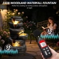 thumbnail image 3 of Nyddle Outdoor Waterfall Fountain with Lights,Stacked Rock Cascading Water Feature,Resin Garden Decor for Patio Yard Porch Landscape, 3 of 9