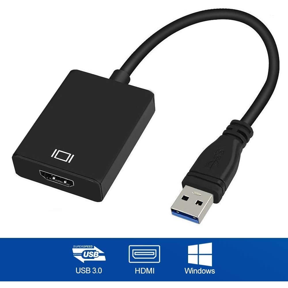 USB to HDMI, USB 3.0 to HDMI Adapter with HD 1080P, Video Audio