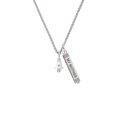 thumbnail image 2 of Delight Jewelry Silvertone Mini Hamsa Hand Silvertone Always My Mother Bar Charm Necklace, 23", 2 of 4