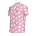 thumbnail image 2 of Vsdgher Cute Cat Print Men's Short Sleeve Stretch Polo Shirt, Moisture-Wicking Performance Polo Shirt, 2 of 8