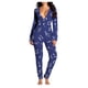 thumbnail image 1 of Pijama con estampado de nota Musical para mujer, mono Bodycon con abotonado, ropa de dormir abotonada con solapa en el trasero, combinación para mujer, 1 of 4