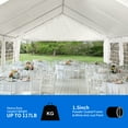 thumbnail image 3 of Dextrus 20x20FT Premium Outdoor Event Party Tent with Galvanized Structure Includes Spacious White Roof, Detachable PVC Sidewalls & 4 Convenient Storage Bags Ideal for Commercial Use, 3 of 5