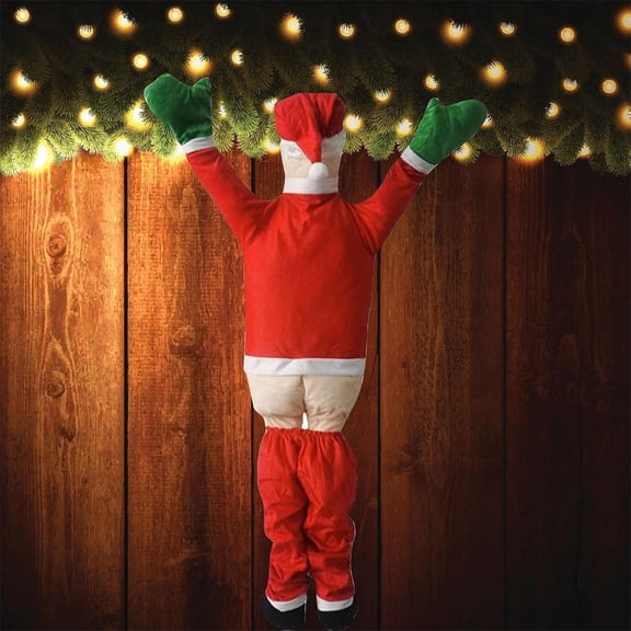 Santa Pants off Wall Climb Decoration Santa Hanging Ornament Holiday Ornament/ Santa Claus Pendant 110Cm