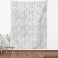 thumbnail image 4 of Ambesonne Abstract Fabric by the Yard Upholstery, Branches Drawn by Hand, 1 Yard, Dark Grey White, 4 of 5