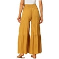 thumbnail image 3 of INSPIRE CHIC Women's Boho Pants Elastic High Waist Ruffled Flare Palazzo Chic Wide Leg Pants XL Yellow, 3 of 5