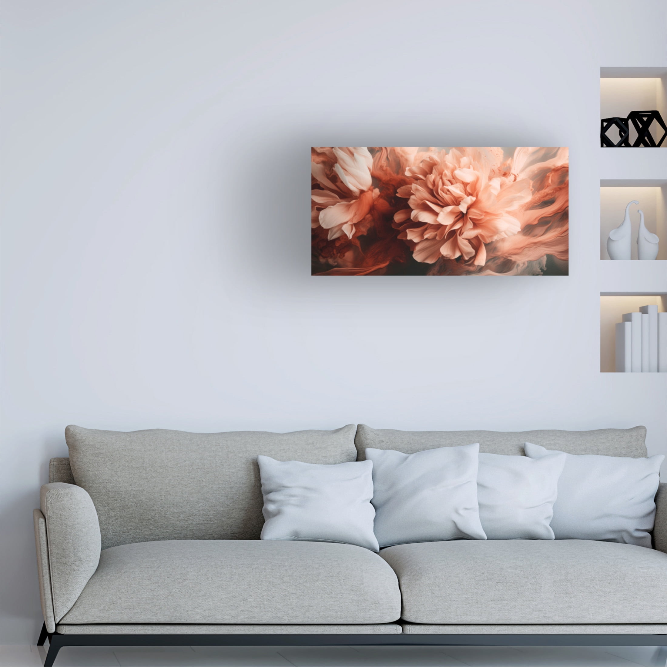 Trademark Fine Art Treechild Splashed Peony Canvas Wall Art