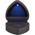 thumbnail image 2 of Caja de regalo para anillo en forma de corazón con luz LED, Estuche de joyería para aretes de terciopelo con luz, Caja de exhibición de joyas, 2 of 5