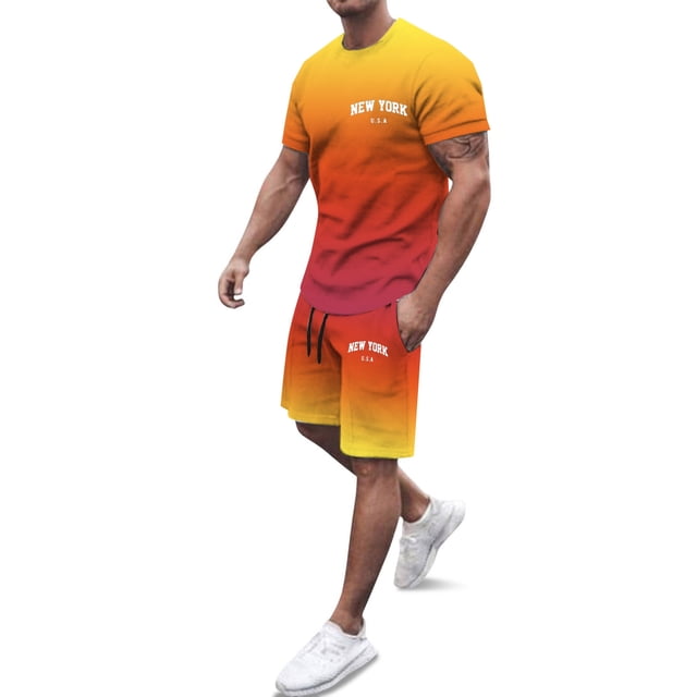 Playeras De Bambu Para Hombre, Camiseta Informal Suave Y Cómoda Con Estampado Pequeño, Cuello Redondo Y Mangas Cortas.