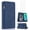 Blue, variant on Asuwish Wallet Kickstand Hard Shell Cell Phone Case with Tempered Glass Screen Protector for Cricket Icon 5 / AT&T Motivate 4, Black