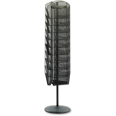 Safco, SAF5577BL, Onyx Rotating Mesh Magazine Rack, 1 Each, Black