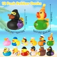 thumbnail image 2 of sixwipe 12 Pack Rubber Ducks for Bath, Bath Toy Duck for Kids,  Floating Duck Bath Toys, Bath Tub Pool Toys in Multiple Characters,  Showers Classroom Incentives, Summer Beach and Pool Activity, 2 of 7