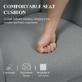 thumbnail image 2 of Single Sofa Armchair — Upholstered Lounge Seat with Removable Pillow and Sturdy Wood Legs, Light Grey, 2 of 9