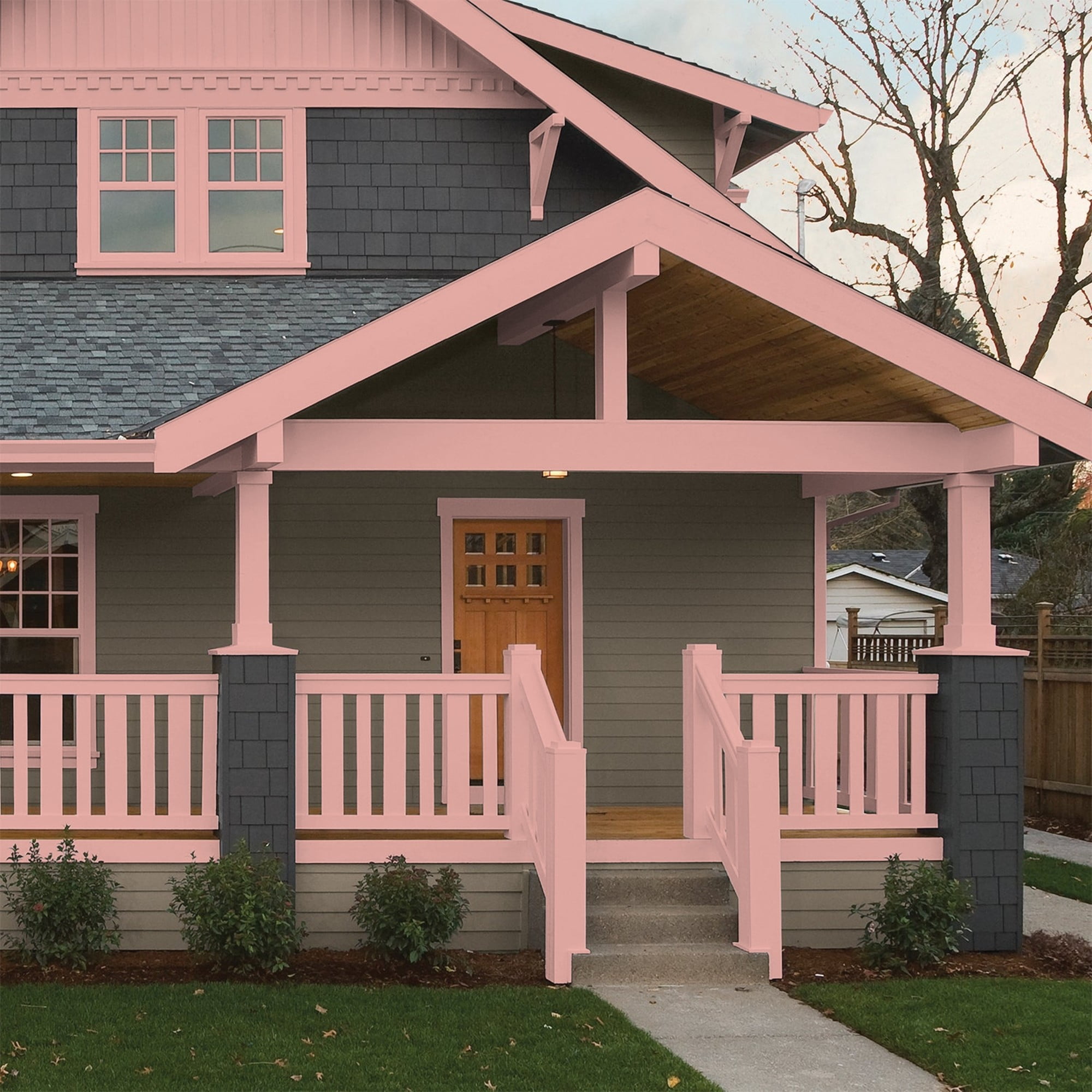 Glidden HEP Coral Cove / Orange Semi-Gloss Exterior Paint with Primer, 1 Gallon