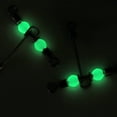 thumbnail image 4 of 3 Way Swivel 17lbs Cross Line T Turn Rolling Terminal Tackle with Luminous Beads, Black, 25 Pack, 4 of 6