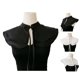 thumbnail image 2 of Womens French Style Double Layer Stand Up False Collar Capelet Elegant Solid Decorative Blouses Top Tied Shawl Scarf White, 2 of 4