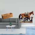 thumbnail image 2 of Estuche para pañuelos de escritorio,Caja de pañuelos faciales de papel retro de madera,Figura de caballo,Escultura de caballo en miniatura coleccionable,Estatua de animal de adorno de caballo, 2 of 8